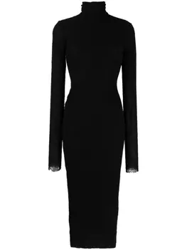 Philosophy Di Lorenzo Serafini длинное платье с кружевом Chantilly, черный