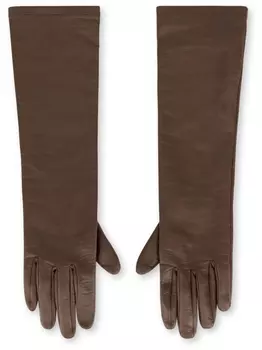 Philosophy Di Lorenzo Serafini длинные кожаные перчатки, коричневый