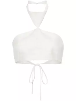 Philosophy Di Lorenzo Serafini драпированный топ с вырезом халтер, нейтральный цвет