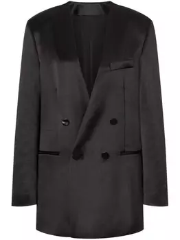 Philosophy Di Lorenzo Serafini двубортный блейзер без лацканов, черный