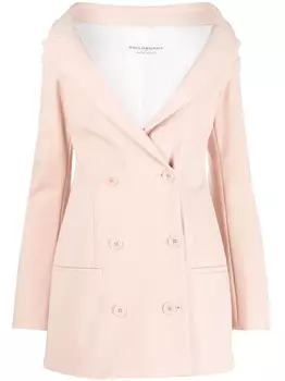Philosophy Di Lorenzo Serafini двубортный блейзер с открытыми плечами, розовый