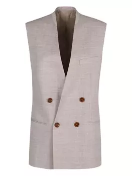 Philosophy Di Lorenzo Serafini двубортный жилет, серый