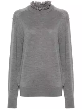 Philosophy Di Lorenzo Serafini джемпер тонкой вязки с оборками, серый