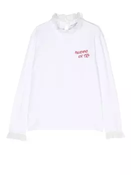 Philosophy Di Lorenzo Serafini футболка с длинными рукавами и оборками, белый