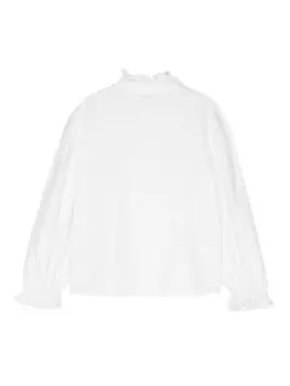 Philosophy Di Lorenzo Serafini Kids рубашка с вышитым логотипом, белый