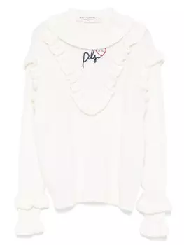Philosophy Di Lorenzo Serafini Kids свитер с вышитым логотипом, белый