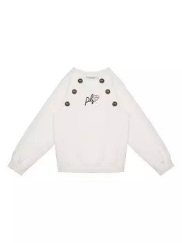 Philosophy Di Lorenzo Serafini Kids толстовка с вышитым логотипом, белый