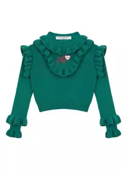 Philosophy Di Lorenzo Serafini Kids топ с вышитым логотипом, зеленый