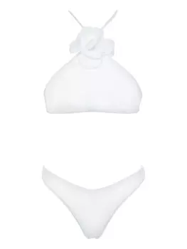 Philosophy Di Lorenzo Serafini комплект бикини с цветочной аппликацией и вырезом халтер, белый