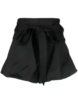 Philosophy Di Lorenzo Serafini короткие шорты с объемным подолом и поясом, черный