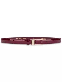 Philosophy Di Lorenzo Serafini лакированный узкий ремень, красный