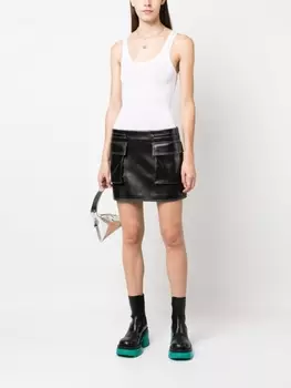 Philosophy Di Lorenzo Serafini мини-юбка из искусственной кожи, черный