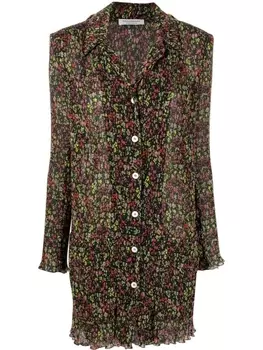 Philosophy Di Lorenzo Serafini однобортное пальто с цветочным узором, черный