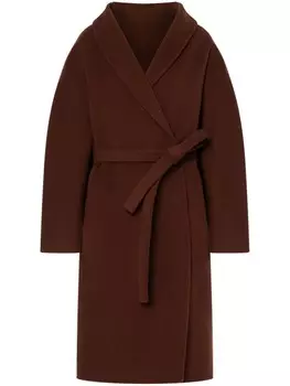 Philosophy Di Lorenzo Serafini пальто миди с поясом и лацканами-шалькой, коричневый