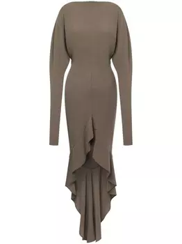 Philosophy Di Lorenzo Serafini платье асимметричного кроя с драпировкой, коричневый