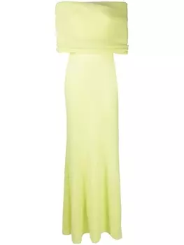 Philosophy Di Lorenzo Serafini платье макси с открытыми плечами, зеленый