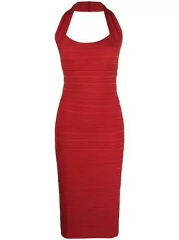 Philosophy Di Lorenzo Serafini платье миди с вырезом халтер, красный