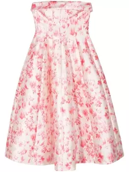 Philosophy Di Lorenzo Serafini платье миди с цветочным принтом, нейтральный цвет