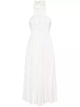 Philosophy Di Lorenzo Serafini платье миди без рукавов с оборками, нейтральный цвет