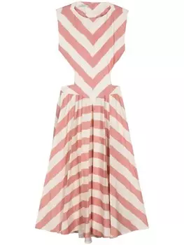 Philosophy Di Lorenzo Serafini платье миди в полоску, розовый