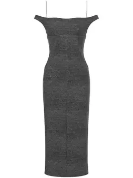 Philosophy Di Lorenzo Serafini платье миди с открытыми плечами, серый