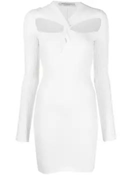 Philosophy Di Lorenzo Serafini платье мини в рубчик с вырезами, белый