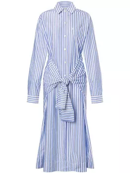Philosophy Di Lorenzo Serafini платье-рубашка в полоску, синий