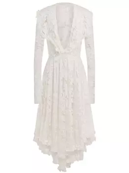 Philosophy Di Lorenzo Serafini платье с пышной юбкой и цветочным кружевом, белый