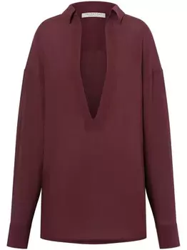 Philosophy Di Lorenzo Serafini платье с длинными рукавами и поясом, красный