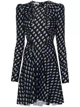 Philosophy Di Lorenzo Serafini платье со сборками и цветочным принтом, черный