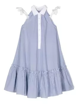 Philosophy Di Lorenzo Serafini платье в полоску с вырезом халтер, синий