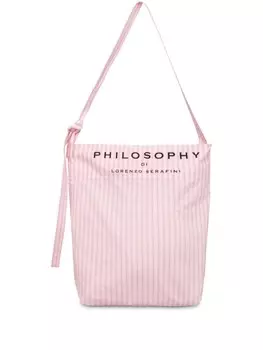 Philosophy Di Lorenzo Serafini пляжная сумка в полоску, розовый