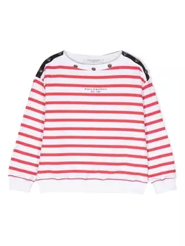 Philosophy Di Lorenzo Serafini полосатая толстовка с логотипом, белый