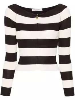 Philosophy Di Lorenzo Serafini полосатый джемпер со съемной подвеской, коричневый