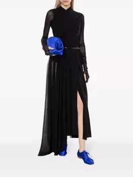 Philosophy Di Lorenzo Serafini полупрозрачная юбка макси с запахом, черный