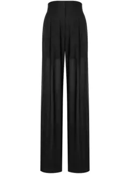 Philosophy Di Lorenzo Serafini полупрозрачные брюки широкого кроя, черный