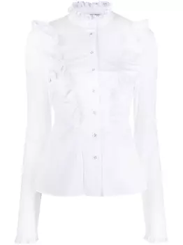 Philosophy Di Lorenzo Serafini поплиновая рубашка с оборками, белый