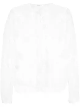 Philosophy Di Lorenzo Serafini прозрачная блузка с вышивкой, белый