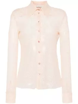 Philosophy Di Lorenzo Serafini прозрачная рубашка из цветочного кружева, розовый