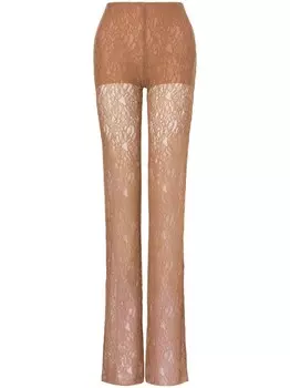 Philosophy Di Lorenzo Serafini прозрачные кружевные брюки, коричневый