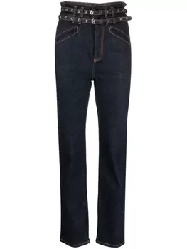 Philosophy Di Lorenzo Serafini прямые джинсы с поясом, синий