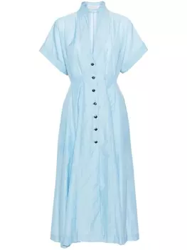 Philosophy Di Lorenzo Serafini расклешенное платье макси с V-образным вырезом, синий