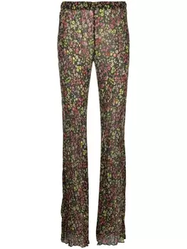 Philosophy Di Lorenzo Serafini расклешенные брюки с цветочным принтом, черный