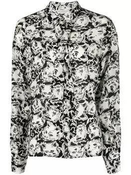 Philosophy Di Lorenzo Serafini шелковая рубашка Cat Mania, черный