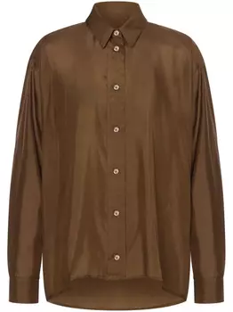 Philosophy Di Lorenzo Serafini шелковая рубашка, коричневый