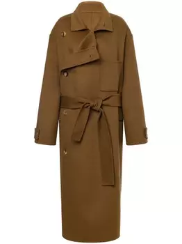 Philosophy Di Lorenzo Serafini шерстяное двубортное пальто, коричневый