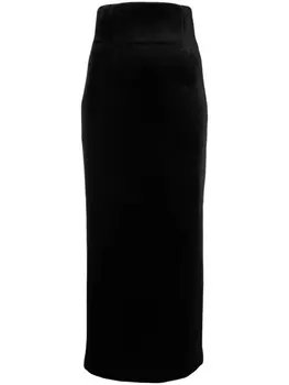 Philosophy Di Lorenzo Serafini stretch velvet straight skirt, черный
