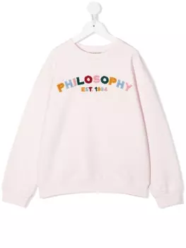 Philosophy Di Lorenzo Serafini толстовка с фактурным логотипом, розовый