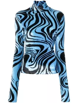 Philosophy Di Lorenzo Serafini топ с абстрактным принтом, синий