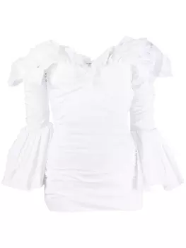 Philosophy Di Lorenzo Serafini топ с открытыми плечами и сборками, белый